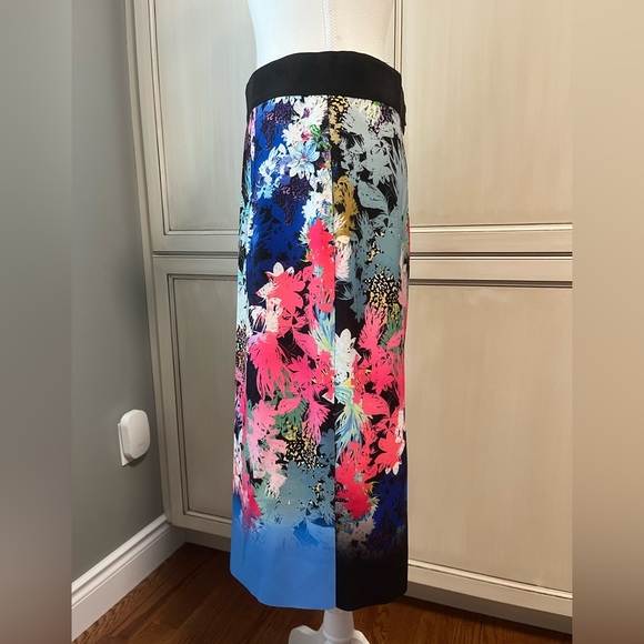 Milly Ombre Floral Print Midi Pencil Skirt - Picture 7 of 16